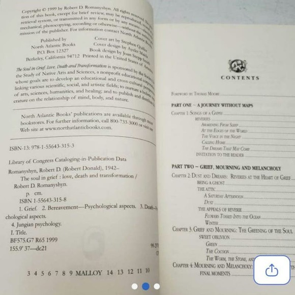 **Sold** 3/$12 The Soul In Grief Robert Romanyshyn Paperback Book - Picture 5 of 7